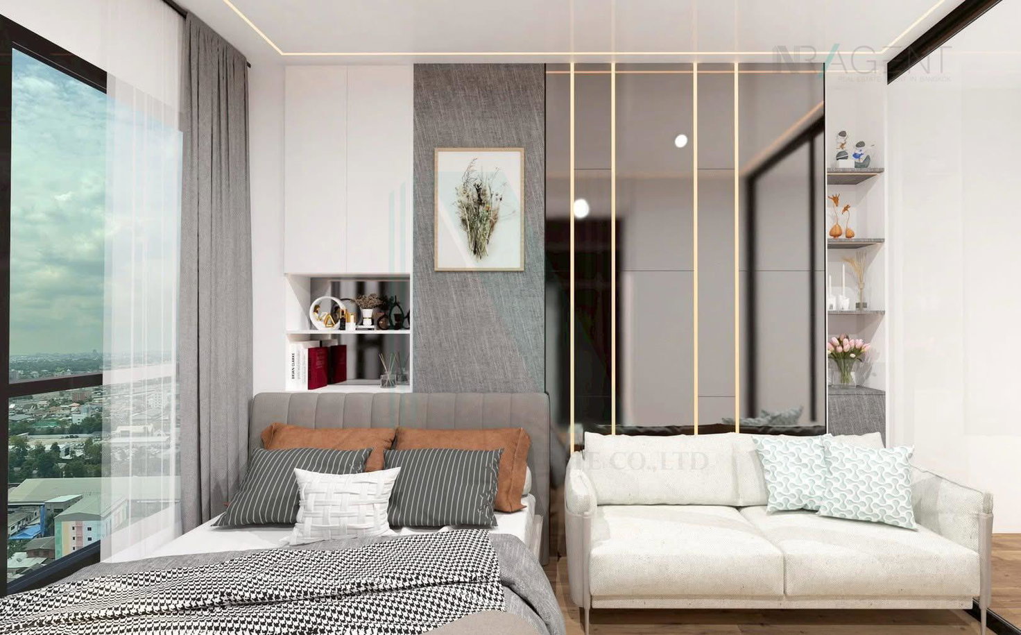 picture ð For Rent Condo THE ORIGIN PLUG & PLAY RAMINTRA Building 1, Floor 5,Studio, Room size 21 sqm - 5/8