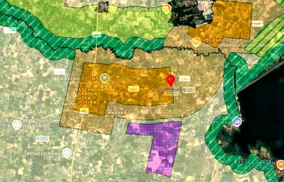 ขายที่ดิน : ขาย ที่ดิน ทำเลค้าขาย ME157 ติดถนนเกาะโพธิ์ สามแยก ท่าบุญมี เกาะจันทร์ ชลบุรี . 236 ตรม 4 ไร่ 2 งาน 85 ตรว ใกล้ตลาดเกาะโพธิ์ เพียง 3 Km.