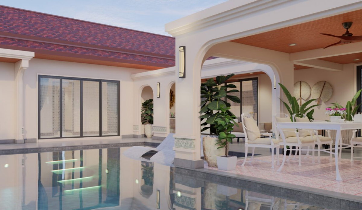 รูป 🏡 โครงการพูลวิลล่าหรูใหม่ในหัวหิน ใกล้สนามกอล์ฟ Black Mountain - รูปที่ 4/10