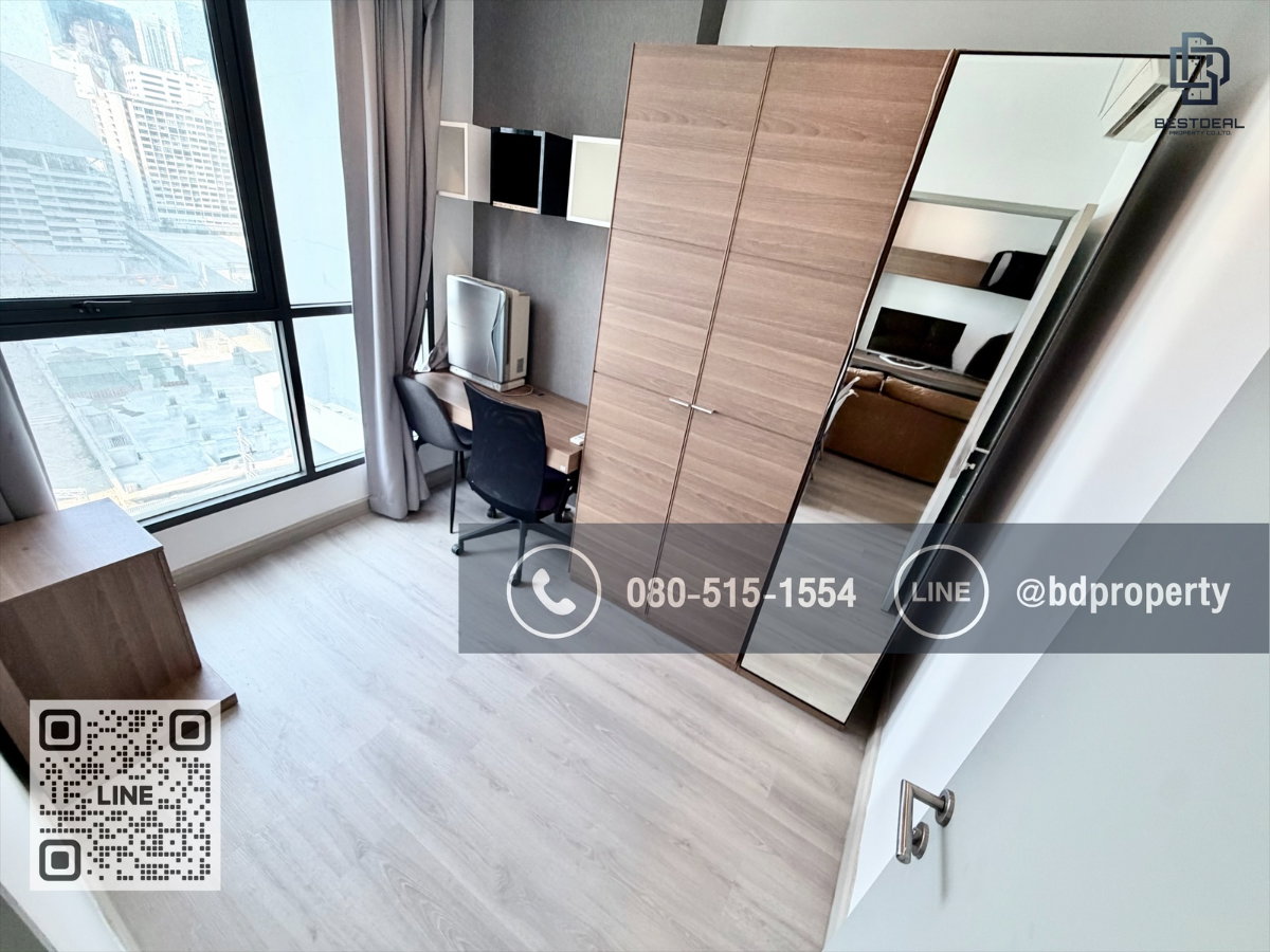 รูป Bestdeal ให้เช่าด่วน!!!ราคา 22,000/เดือน 2 ห้องนอน 45 sqm. เฟอร์นิเจอร์และเครื่องใช้ไฟฟ้าครบพร้อมเข้าอยู่ ใกล้MRT และ เซ็นทรัลพระราม 9 เพียง 80 ม. - รูปที่ 7/16