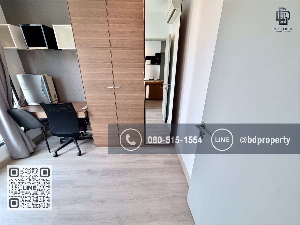 รูป Bestdeal ให้เช่าด่วน!!!ราคา 22,000/เดือน 2 ห้องนอน 45 sqm. เฟอร์นิเจอร์และเครื่องใช้ไฟฟ้าครบพร้อมเข้าอยู่ ใกล้MRT และ เซ็นทรัลพระราม 9 เพียง 80 ม. - รูปที่ 8/16