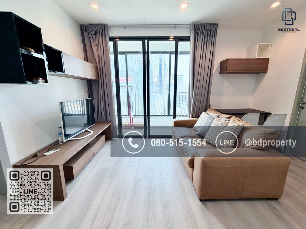 รูป Bestdeal ให้เช่าด่วน!!!ราคา 22,000/เดือน 2 ห้องนอน 45 sqm. เฟอร์นิเจอร์และเครื่องใช้ไฟฟ้าครบพร้อมเข้าอยู่ ใกล้MRT และ เซ็นทรัลพระราม 9 เพียง 80 ม. - รูปที่ 3/16