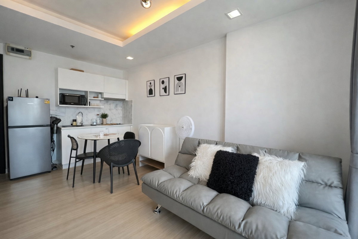 รูป 🍀🍀Cozy room 🌸🌼ให้เช่า📌 ทรู ทองหล่อ (Line:@rent2022)MRT เพชรบุรี✨พร้อมเข้าอยู่🔖A08916 - รูปที่ 4/12