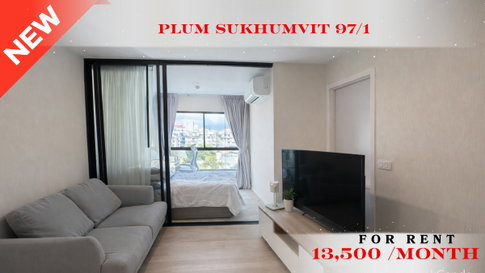 🍀🍀 Prime Condo Location 🚆 For Rent 📌 Plum Sukhumvit 97/1 (Line: @rent2022) | Near BTS On Nut  ✨ Ready to move in! ✨ 📌 Ref Code: A10675