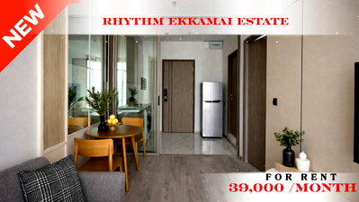 Condos for rent : 🍀🍀 Prime Condo Location 🚆 For Rent 📌 Rhythm Ekkamai Estate (Line: @rent2022) | Near BTS Ekkamai  ✨ Ready to move in! ✨ 📌 Ref Code: A11086