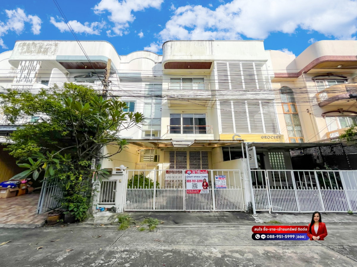 รูป หมู่บ้าน 84 (Baan 84 Mansion) ทาวน์โฮม 3 ชั้น ใกล้ Central Festival Eastville พื้นที่ 28.1 ตารางวา ไม่มีค่าส่วนกลาง - รูปที่ 1/33