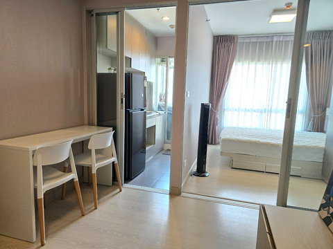 Niche id ปากเกร็ด 👉ให้เช่า 7,500 บาท ชั้น20 มีเครื่องซักผ้า 👉ห้องกว้าง 28 ตร.ม. 👉ใกล้โรงเรียนสวนกุหลาบปากเกร็ด