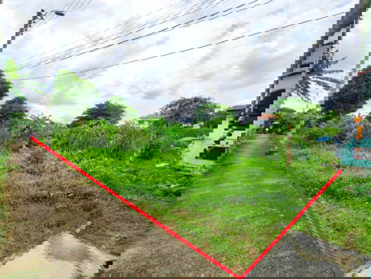 รูป ขายถูกที่ดิน 405 ตารางวา ใจกลางกรุงเทพ ซอยวุฒากาศ 42 เหมาะสำหรับปลูกบ้าน ทำเป็นบ้านสวน รถยนต์เข้าถึง ใกล้ BTS วุฒากาศ - รูปที่ 4/10