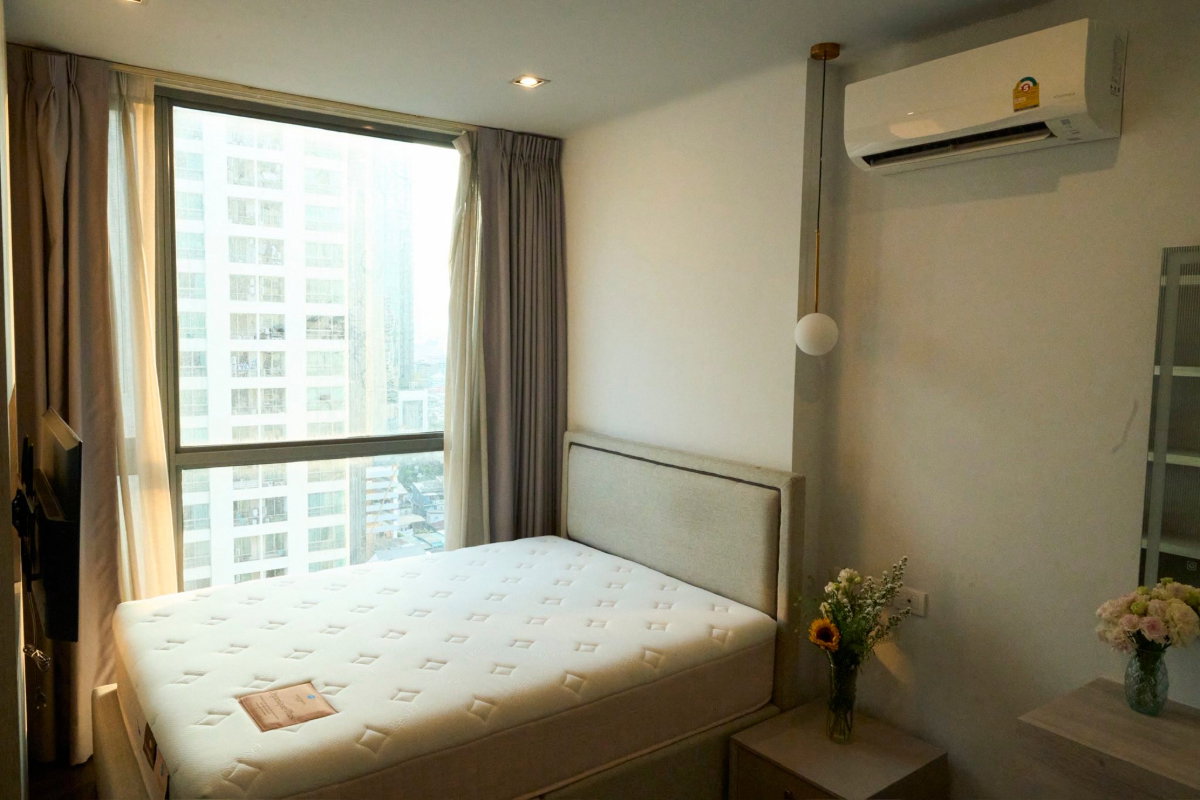 รูป ไอดิโอ คิวบ์ พญาไท | Duplex 61 ตร.ม. 1 นอน 2 น้ำ ชั้น 19 | **ค่าเช่า 40,000 บาท** ใกล้ BTS พญาไท ตกแต่งพร้อมอยู่ Line ID : @property.ma - รูปที่ 2/17