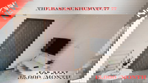 🍀🍀🍀Prime condo location 🚆ให้เช่า📌เดอะ เบส สุขุมวิท 77 (Line:@rent2022)✨BTSอ่อนนุช✨ พร้อมเข้าอยู่ ราคาดี!🔖A00509