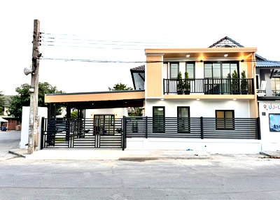 บ้านแฝด โลตัส โกเฟรช หมู่บ้านพฤกษา 3 : ขายบ้านแฝดพฤกษา 14A หลังมุมติดสวน 53.3 ตร.ว. 5 นอน ครัวกว้าง ฟรีโอน