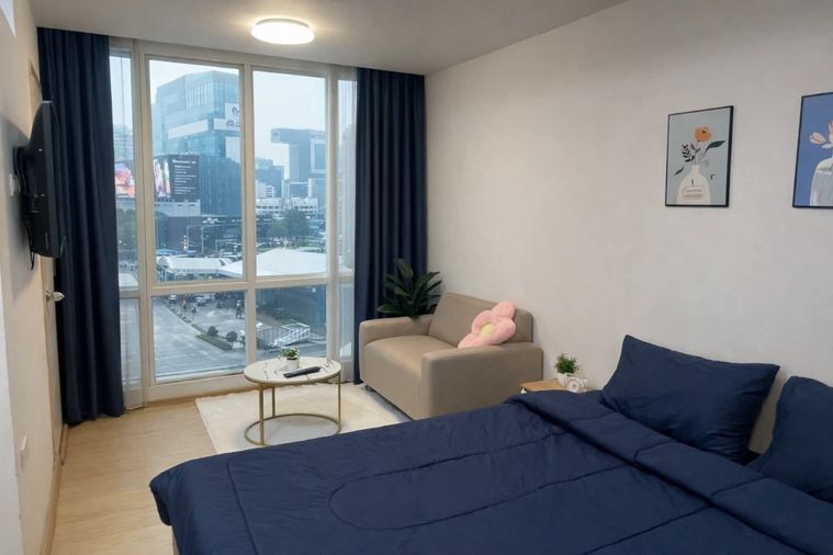 The Green Nine Rama 9 (RCA) | Stylish Studio Near MRT Rama 9 | Only 10,000 THB/month