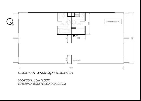 3-BR Condo at Vibhavadee Suite near MRT Lat Phrao (ID 1553647)