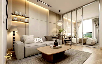 คอนโด ภูเก็ต : The Base Height เดอะเบสไฮท์ คอนโด by แสนสิริ- สามกอง ใกล้รพ.กรุงเทพ รีโนเวทใหม่ในสไตล์ Japandi