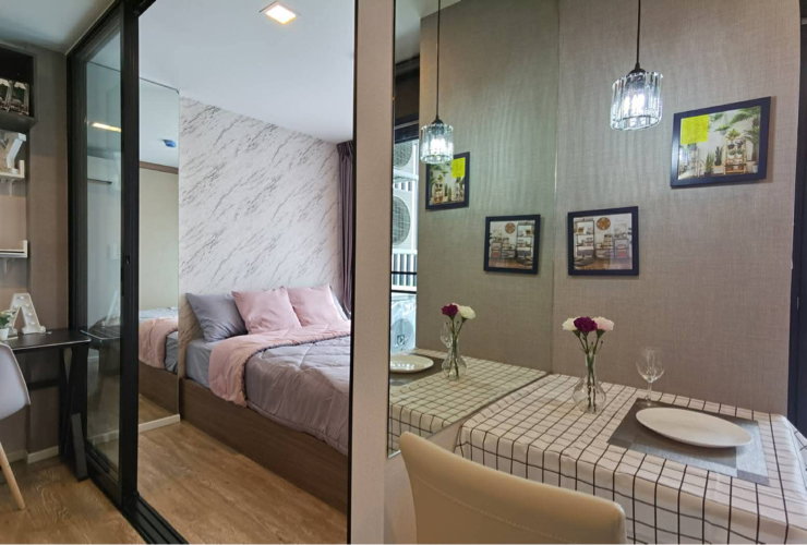 รูป ให้เช่า Kave town Space ข้างม.กรุงเทพ ตึก D ชั้น 5 ขนาด 26 ตร.ม วิวนอก🩵ครัวแยก - รูปที่ 3/11