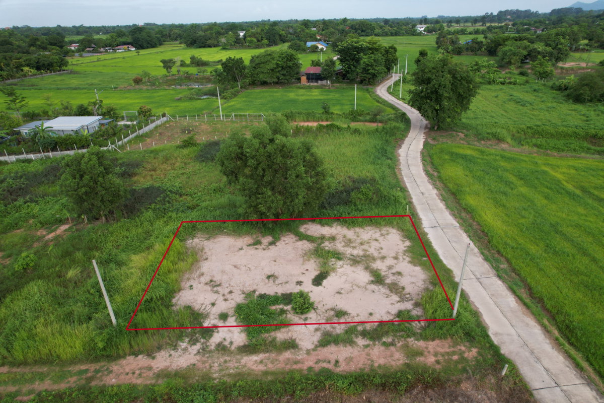 รูป ขายที่ดิน 100 ตารางวา ต.เขาพระ ถมเต็มพื้นที่ มีโฉนด ติดถนนคอนกรีต วิวเขาชัด  - รูปที่ 3/19