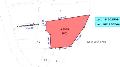 LAND 218 Sq.w. Chum Phae Khon Kaen for 1.6M