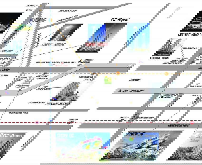 รูป Call : 095-254-6826 Condo TC Green Rama 9 ใกล้รถไฟฟ้า MRT พระราม 9 ชั้นสูง วิวสวย คัดตำแหน่งห้องดีที่สุด ตกแต่งครบ - รูปที่ 12/13