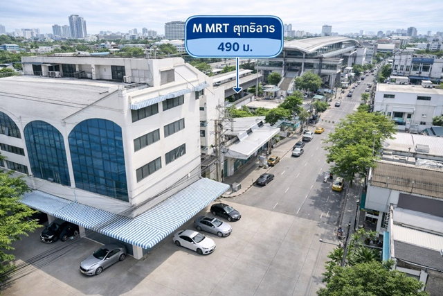 รูป อาคารพาณิชย์ 5 ชั้นให้เช่า 2 คูหา ห้องมุม 3 นอน 3 น้ำ ใกล้ MRT สุทธิสาร 900 ม.ติดถนนสุทธิสารวินิจฉัย 450 ตร.ม.ทำเลอินทามระ - รูปที่ 1/8