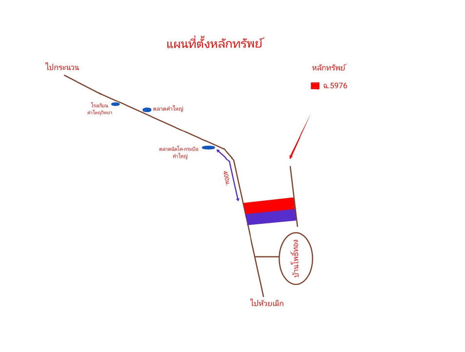 รูป ที่ดินพร้อมสิ่งปลูกสร้าง 1838 ตร.วา อำเภอห้วยเม็ก กาฬสินธุ์ 5.4M - รูปที่ 2/2