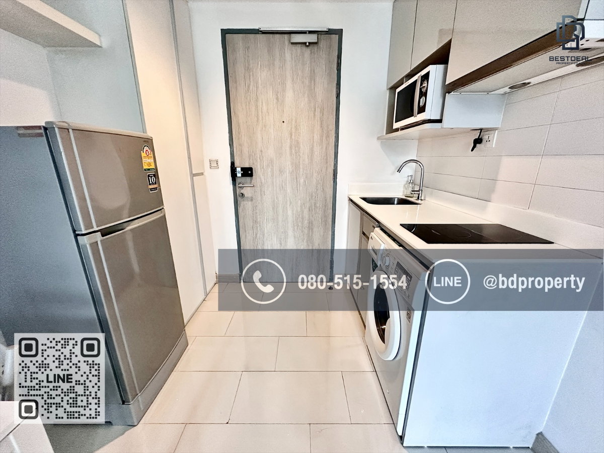 รูป Bestdeal ให้เช่า 1 ห้องนอน 31ตรม.ราคา 15,000/เดือนเท่านั้น เฟอร์นิเจอร์และเครื่องใช้ไฟฟ้าครบ“IDEO MOBI RAMA 9” ใกล้MRT และเซ็นทรัลพระราม 9 เพียง 80 ม. - รูปที่ 7/11
