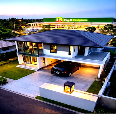 บ้านเดี่ยว กรุงเทพมหานคร : บิ๊กซี ฟู้ดเพลส สุขาภิบาล5 500ม. บ้านเดี่ยว 2 ชั้นฟังก์ชันครบ 4 นอน 5 น้ำ ใกล้ตลาดออเงิน 1 กม. 72 ตร.วา. 288 ตร.ม.