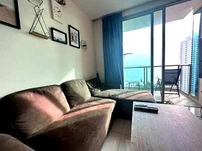 Condos for rent : ⛵ Riviera Wongamat ⛵ Sea view / 19F / 1bedroom >> THB20,000/month彡