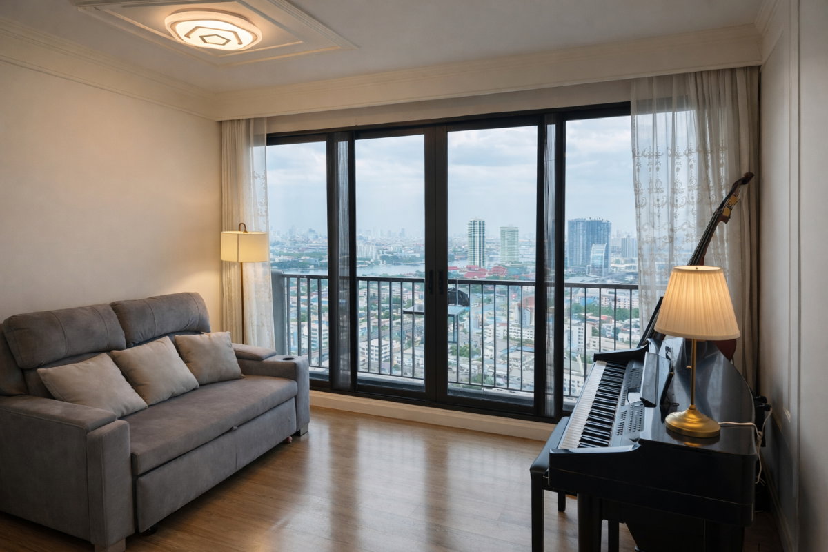 รูป ห้องสวยวิวโค้งเจ้าพระยา✨ The Tree RIO บางอ้อ | 2 นอน 2 น้ำ | 61 ตร.ม. ชั้น 31 | ติด MRT บางอ้อ - รูปที่ 16/16