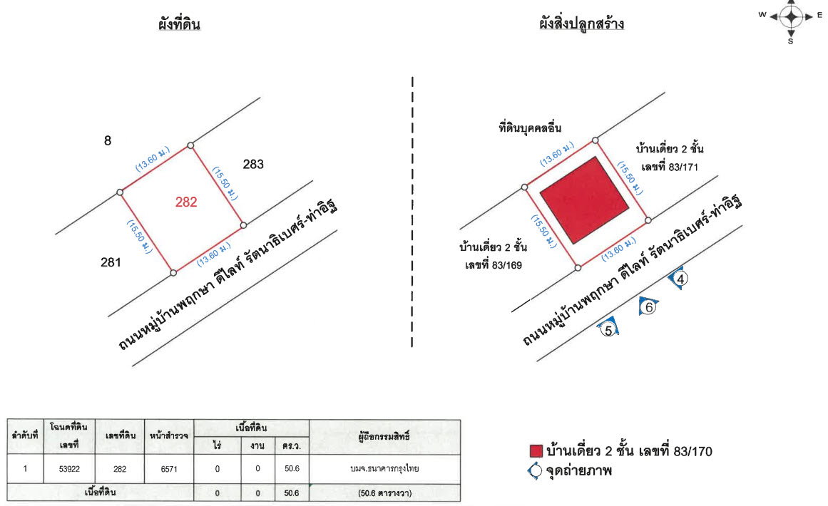 picture LAND 50.6 Sq.w. Pak Kret Nonthaburi for 2.9M - 3/4