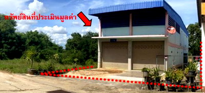 ที่ดิน อำนาจเจริญ : ที่ดินพร้อมสิ่งปลูกสร้าง 412.1 ตร.วา อำเภอเมืองอำนาจเจริญ อำนาจเจริญ 5M