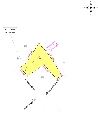 LAND 920 Sq.w. Muang Nong Khai Nongkai for 1.6M