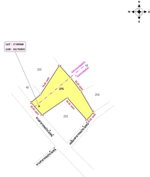 LAND 920 Sq.w. Muang Nong Khai Nongkai for 1.6M