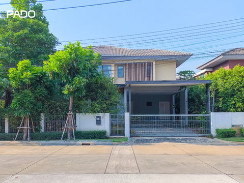 House 83.8 sq.wa Burasiri Rangsit Special Price Only 7.5 MB Garden view