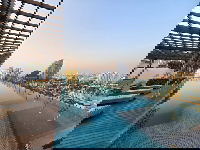 รูป 🔔New🔔 ให้เช่าห้องตกแต่งใหม่ มีอ่างอาบน้ำ ชั้น 21 ไม่มีตึกบัง Ideo Mix Sukhumvit 103 - รูปที่ 16/21