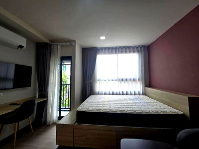 Condos for rent BTS Kasetsart University : T225 Condo for rent The Muve Kaset, near Kaset University, beautiful room, fully furnished, ready to move in.