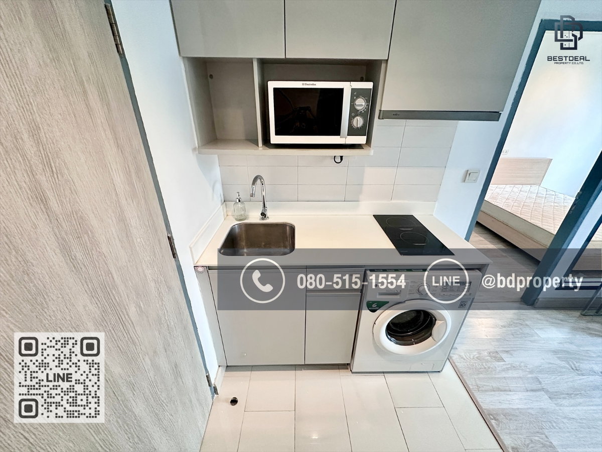 รูป Bestdeal ให้เช่า 1 ห้องนอน 31ตรม.ราคา 15,000/เดือนเท่านั้น เฟอร์นิเจอร์และเครื่องใช้ไฟฟ้าครบ“IDEO MOBI RAMA 9” ใกล้MRT และเซ็นทรัลพระราม 9 เพียง 80 ม. - รูปที่ 8/11