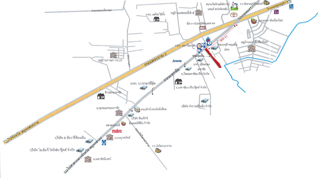 รูป ที่ดินพร้อมสิ่งปลูกสร้าง 5156 ตร.วา อำเภอเมืองสมุทรสาคร สมุทรสาคร 216.6M - รูปที่ 8/10
