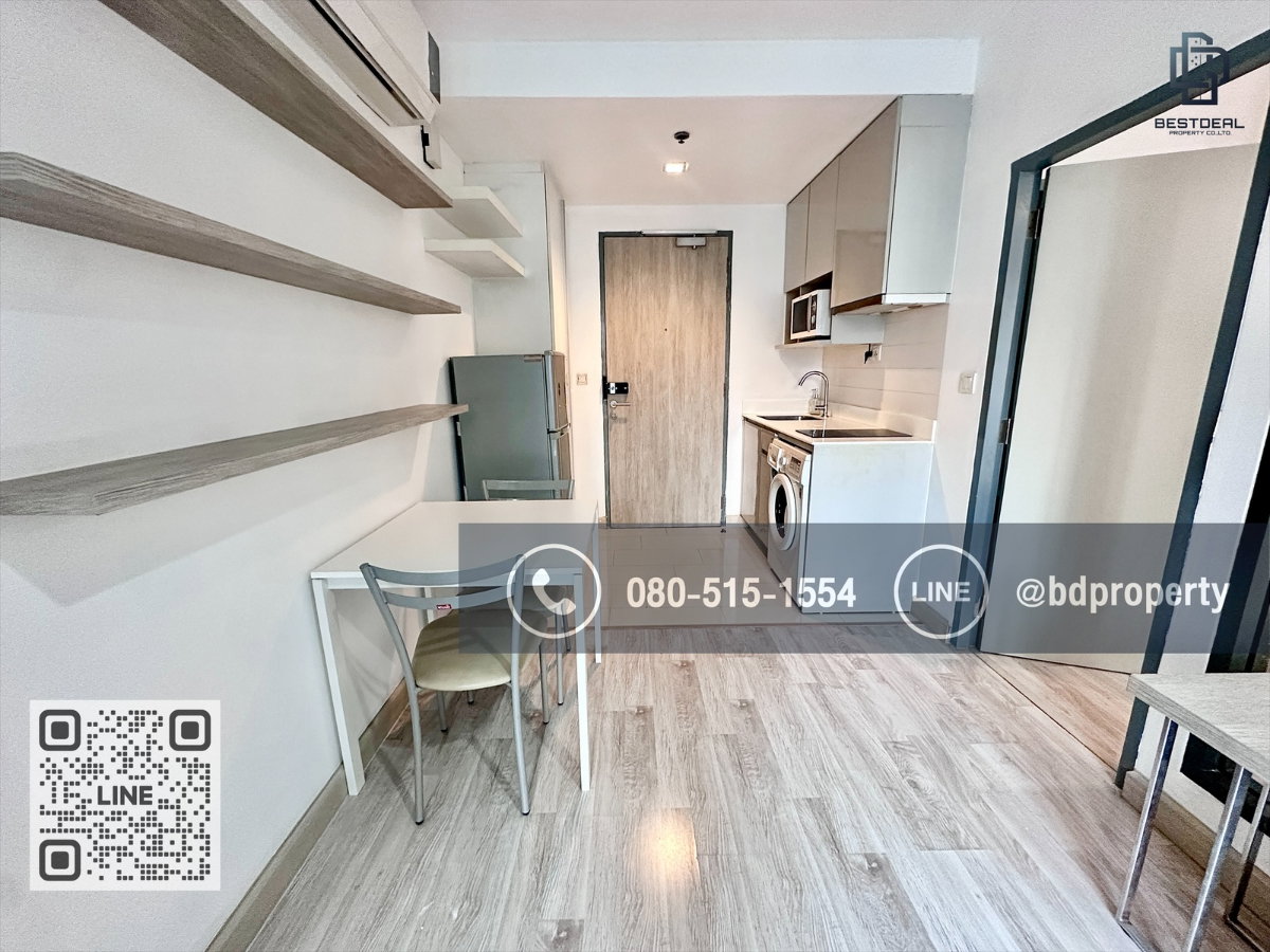 รูป Bestdeal ให้เช่า 1 ห้องนอน 31ตรม.ราคา 15,000/เดือนเท่านั้น เฟอร์นิเจอร์และเครื่องใช้ไฟฟ้าครบ“IDEO MOBI RAMA 9” ใกล้MRT และเซ็นทรัลพระราม 9 เพียง 80 ม. - รูปที่ 6/11