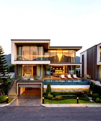 บ้านเดี่ยว ชลบุรี : Luxury Pool Villa for Sale East Pattaya Chak Nok Lake View