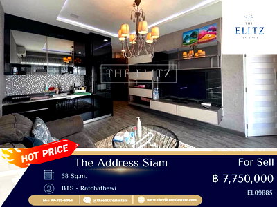 ขายคอนโด : ✨ เสน่ห์ความหรูหราแบบ Timeless Luxury ✨ The Address Siam ห้องสภาพเนี้ยบ วัสดุพรีเมียม สังคมเพื่อนบ้านระดับพรีเมียมและเป็นส่วนตัว 🎉