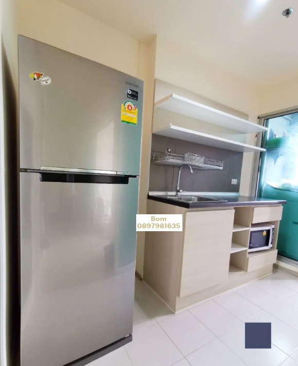 รูป ห้องสวย ชั้นสูง เฟอร์ฯ+เครื่องใช้ไฟฟ้าครบๆ (ชั้น23) เพียง 8,000 บาท ทิศตะวันออก-เหนือ ร่มตลอดวัน(ไม่ร้อน) - รูปที่ 6/6
