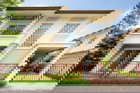 เทพารักษ์-วงแหวน บ้านเดี่ยว 2 ชั้น 3 นอน 2 น้ำ ใกล้ BTS เทพารักษ์ 1.8 กม. บ้านมุม 56 ตร.ว. 230 ตร.ม. ตลาดแพรกษา 1.6 กม.