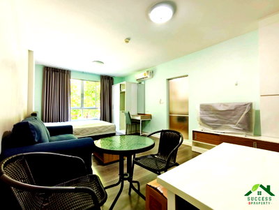 คอนโดให้เช่า : ให้เช่าคอนโด D Condo Campus Resort Bangna เฟอร์ฯครบพร้อมอยู่ (มีเครื่องซักผ้า) ใกล้ ม.ABAC บางนา ทำเลดีเดินทางสะดวก