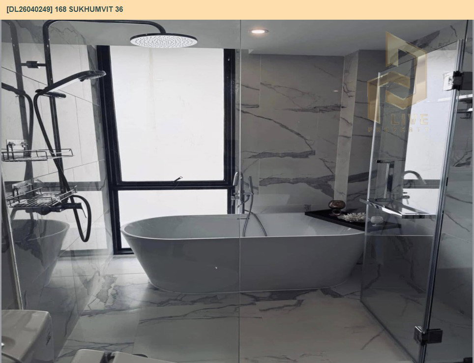 รูป DL26040249 ให้เช่าคอนโด 168 สุขุมวิท 36 (168 Sukhumvit 36) ใกล้ BTS ทองหล่อ พร้อมเข้าอยู่ โทรด่วน 0842740999 LineID @523dslwi - รูปที่ 5/6