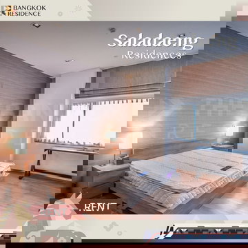  Condo For Rent 💎 Saladaeng Residences, near BTS Sala Daeng, 35K 1BR 68 sqm 💚 Beautiful Room, Great Price, 