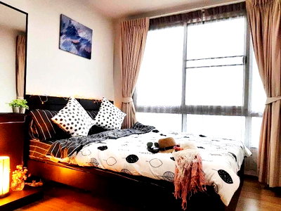 คอนโดให้เช่า : P-49035 ให้เช่าคอนโด THE BASE Sukhumvit 77 ใกล้ BTS อ่อนนุช | ชั้น 12 วิวสวน มีเครื่องซักผ้า ลากกระเป๋าเข้าอยู่ได้เลย Line@easythaihome 085-592-2897