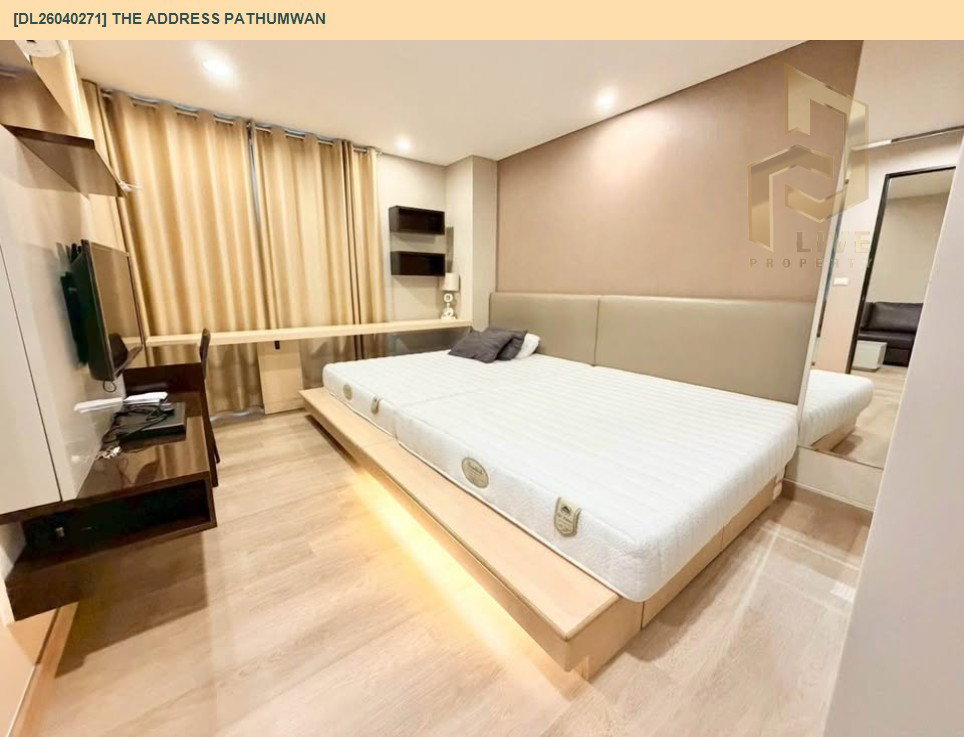 รูป DL26040271 ให้เช่าคอนโด ดิ แอดเดรส ปทุมวัน (The Address Pathumwan) ใกล้ BTS พญาไท พร้อมเข้าอยู่ โทรด่วน 0653619502 LineID @897iyzll - รูปที่ 3/15