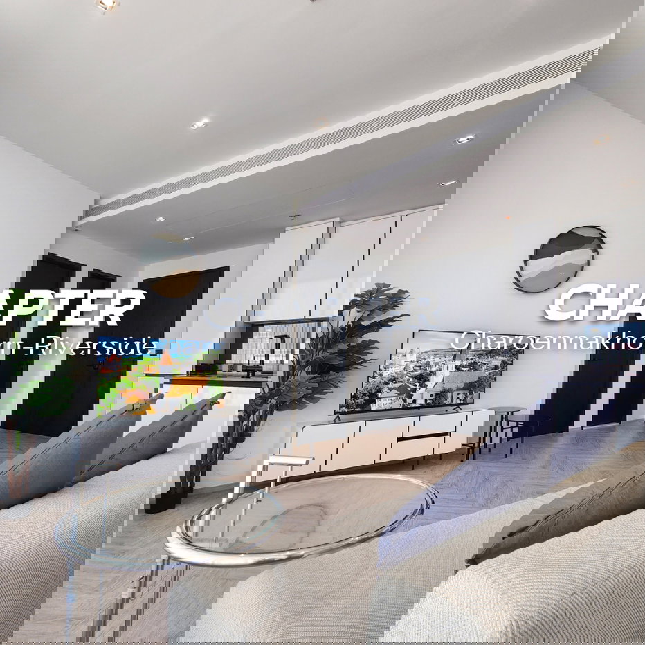 รูป ให้เช่าคอนโดแชปเตอร์ เจริญนคร - ริเวอร์ไซต์ วิวแม่น้ำเจ้าพระยา บรรยากาศดี ใกล้ BTS กรุงธนบุรี เพียง 790 เมตร🌳 LINE : @steadfastre - รูปที่ 1/11