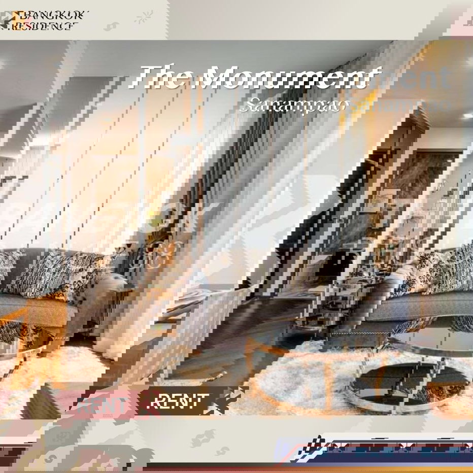 รูป  คอนโดให้เช่า💎 The Monument Sanampao ใกล้ BTS สนามเป้า 65K 2นอน 74ตรม 🛋️ ห้องสวย เฟอร์ครบ พร้อมเครื่องใช้ไฟฟ้า  - รูปที่ 1/8
