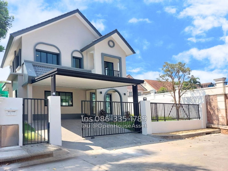 ขายบ้านเดี่ยว : บ้านเดี่ยวลัดดารมย์ ปิ่นเกล้า รีโนเวทใหม่ทั้งหลังในสไตล์โมเดิร์นคลาสสิก พร้อมฟังก์ชัน 4 นอน 3 น้ำ พื้นที่ใช้สอยจุใจ จากแบรนด์พรีเมียม Q.House